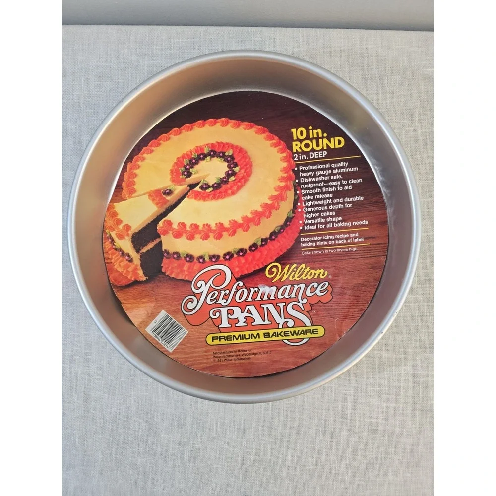 Vintage 1981 Wilton Performance Round Cake Pans New 12 Inch And 10 Inch